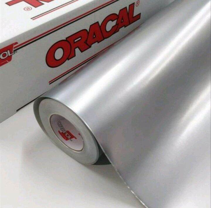 Sticker Skotlet Silver Metalik Oracal Stiker Silver Glossy Lebar 127cm ...