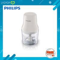 [ของแท้?รับประกันศูนย์ 2 ปี] Philips เครื่องบดสับ รุ่น HR1393 ความจุ 0.7 ลิตร (White/Clear)