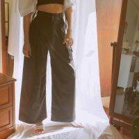 rosism - Sophie Baggy Trousers กางเกงเอวสูงเก็บทรง ทรงกางเกงขาใหญ่