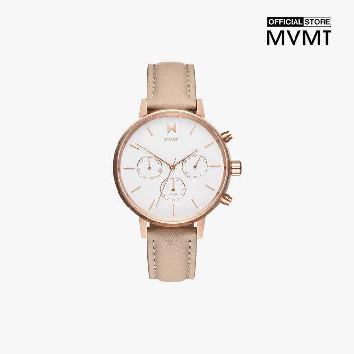 Đồng hồ nữ MVMT mặt tròn dây da 38mm D-FC01-RGNU 0000-35