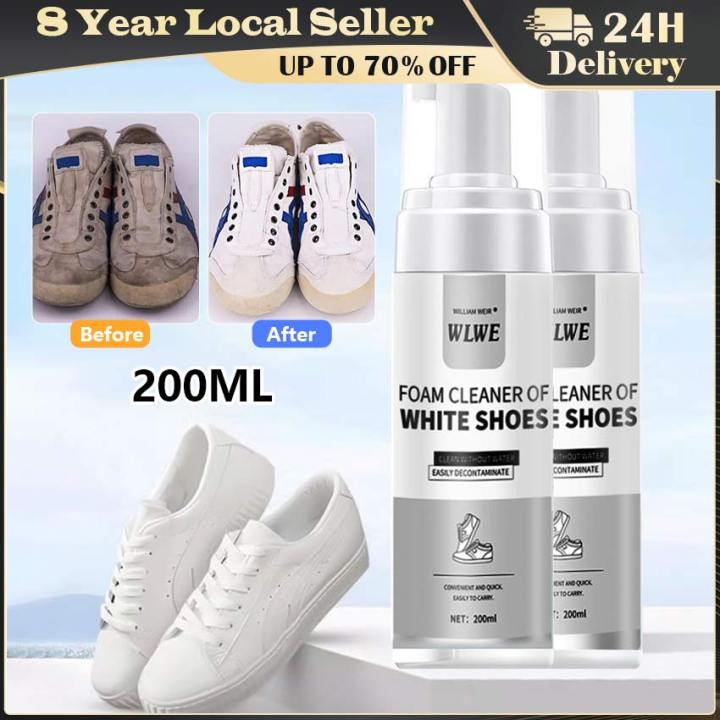 200ml White Shoes Cleaning Agent Clean Shoe Stain Whitening Cleansing ...