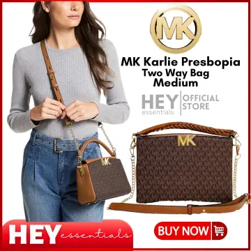 Michael Kors Karlie Medium Satchel in Chestnut 