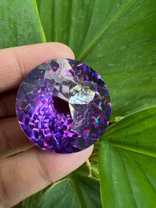 Cz 40mm AAA Brulliant gemstone  purple color
