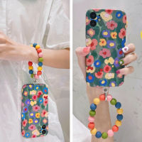 เคสโทรศัพท์มือถือเหมาะสำหรับ iPhone 14ฝาครอบป้องกันหุ้มกล้องแบบเต็มกันกระแทกสำหรับ13 iphone11promax ห่วงกลมแบบถือลายดอกไม้หลากสี X แบบใหม่สำหรับผู้หญิง15 8PLUS แบรนด์ยอดนิยม7สายคล้องข้อมือภาพสีน้ำมันแบบนิ่ม14