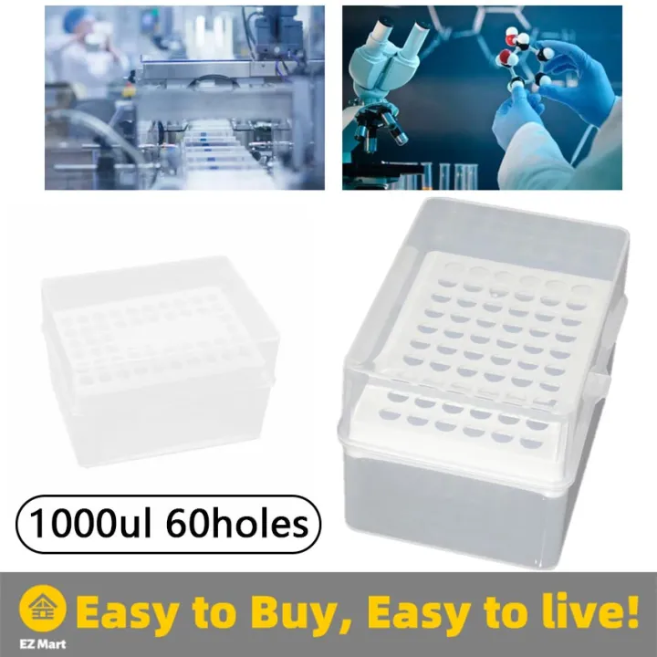 Plastic 1000ul 60holes Pipette Tip Holder Box Tips Storage Box Pipette