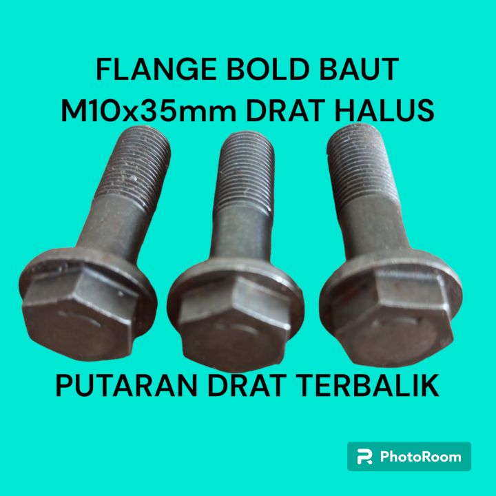 Baut Flange Bold Baja Kunci Baut Baja Ukuran M X Mm Drat Halus Panjang Drat Mm