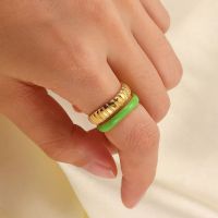 Ps Treasure green drop ring ( freesize )