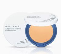 SUNGRACE WHITE UV PACT spf18pa++ แป้งคัฟเวอร์มาร์ค ซันเกรส ยูวี 1ชิ้น. ปริมาณ12กรัม