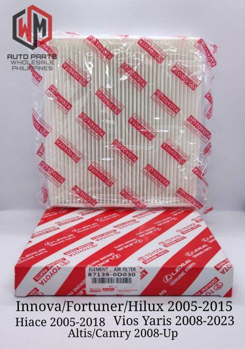 AC Cabin Aircon Filter for Toyota Vios 20082023 / Innova Fortuner