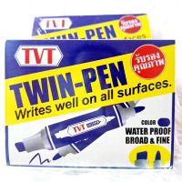 TWIN-PEN ปากกาเมจิสีแดง สีนํ้าเงิน ขายยกโหล