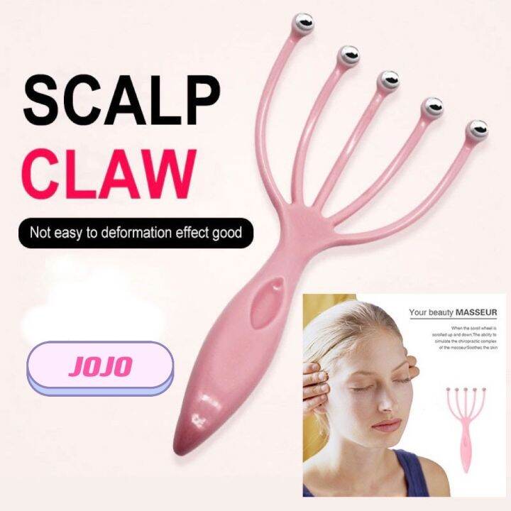 🇲🇾Massage Fingers Fiveclaw Balls Head Scalp Massager Jejari Urutan Urutan Kepala Grabbing Tool