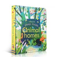 Usborne Peep Inside Animal Homes หนังสือภาษาอังกฤษสำหรับเด็ก Peep Inside and Die Cut Hold