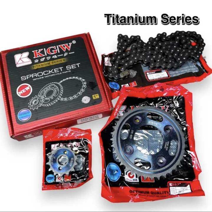 KGW chain sprocket set titanium series xrm 110 125 dash wave 100 110
