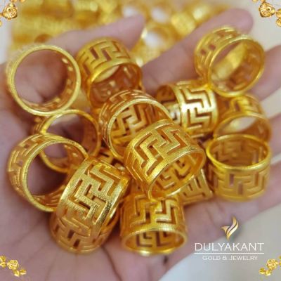 แหวน ลายจีน เศษทองคำแท้ หนัก 2 สลึง ไซส์ 6-9 (1 วง) RINF4