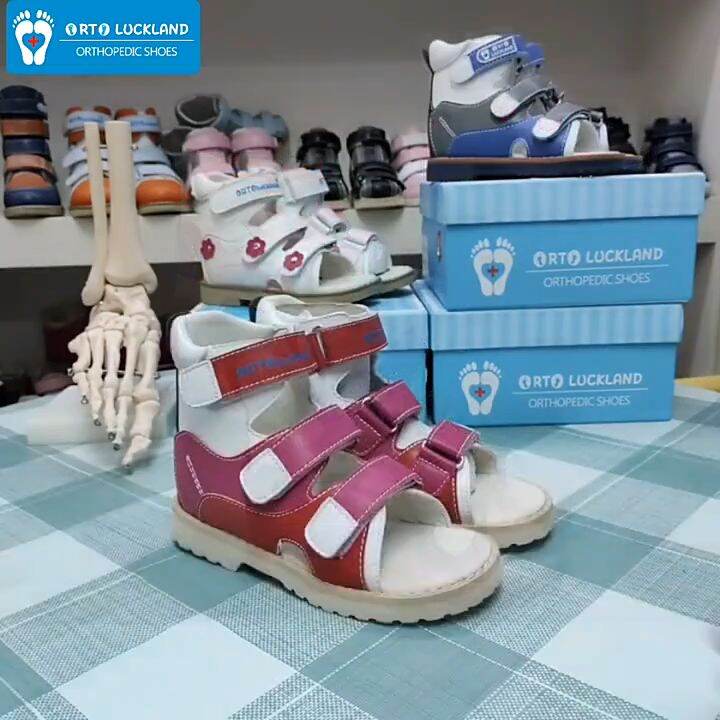 Ortoluckland Children Girls Sandals Kids Leather Orthopedic Shoes Toddler Rigid Nice Cute Flatfeet Clubfoot Footwear Lazada PH