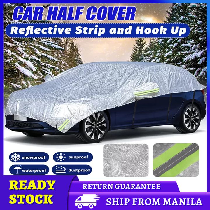 Half Car Cover Car Sunshade Anti-freeze Rain Frost Sunscreen