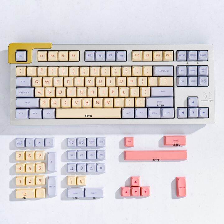 Marshmallow keycaps Cotton Candy keycap 132 Keys XDA Profile PBT Dye