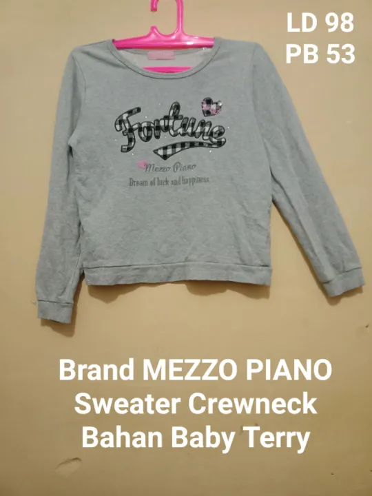 Big Sale Pl Import Crewneck Brand Mezzo Piano Bahan Baby Terry Aplikasi Bordir Lazada Indonesia