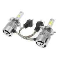 หลอดไฟหน้า H4x2pcs LED สีขาว 6000K 8000LM