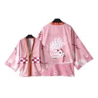 เสื้อคลุมยูกาตะลายเนซึโกะ ดาบพิฆาตอสูร เด็กโต-ผู้ใหญ่ ฟรีไซส์ 150-160 cm.ราคา 250 บาท ขนาดเสื้อรอบอก 40 นิ้ว ยาว 27 นิ้ว