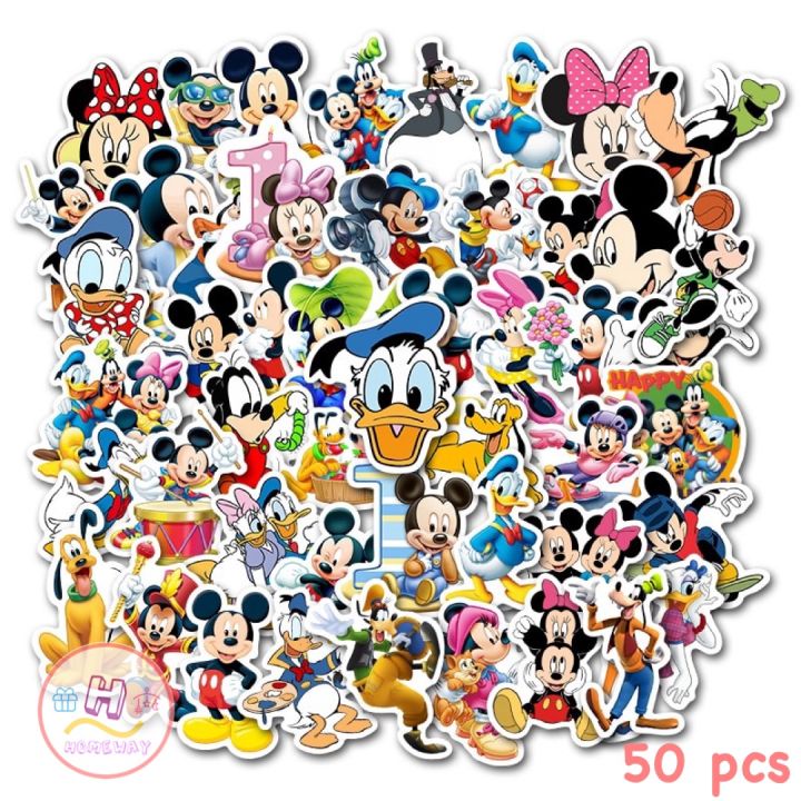 sticker-สติ๊กเกอร์-mickey-mouse-h-177-มิกกี้-เมาส์-50ชิ้น-มิกกี้เมาส์-มิค-กี้-เม้า-มินนี่-disney-ดิสนีย์-mickey-ตุ๊กตา