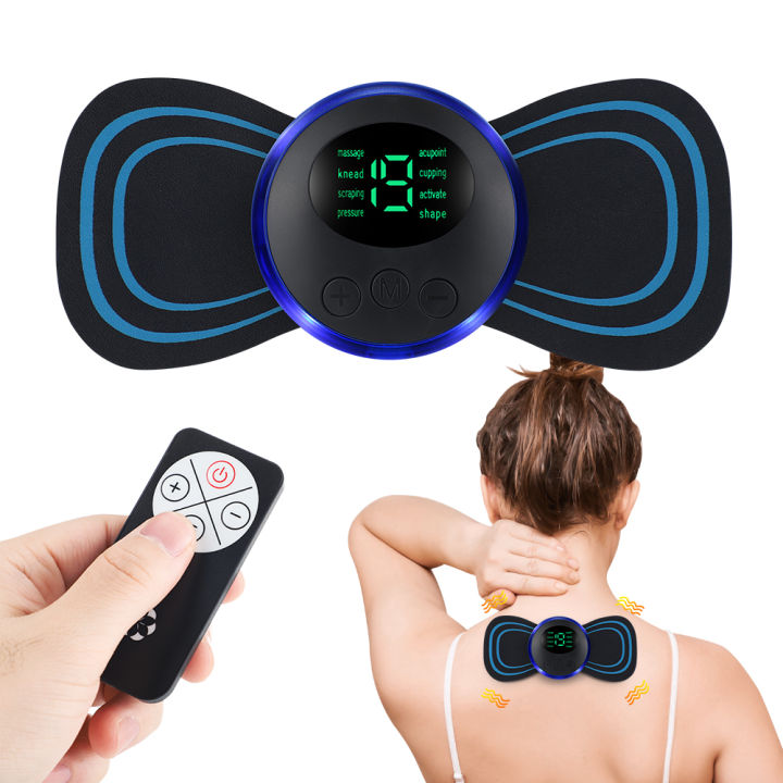 EMS Mini Portable Electric Pulse Neck Massager Cervical Back Muscle