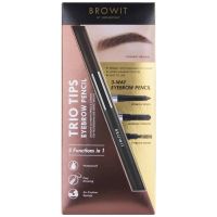 [1แท่ง] # Cherry brown BROWIT TRIO TIPS EYEBROW PENCIL ?ดินสอเขียนคิ้ว 3 Step ในแท่งเดียว 0.20กรัม+0.65กรัม