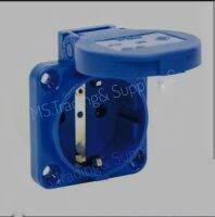 Haco 105-8B เค้ารับและกล่องลอยชนิดกันฝุ่น Schuko Socket Outlet And Casting Flush 16A 230V 3Pin(2P+E IP54 Haco 105-8B+1632KG