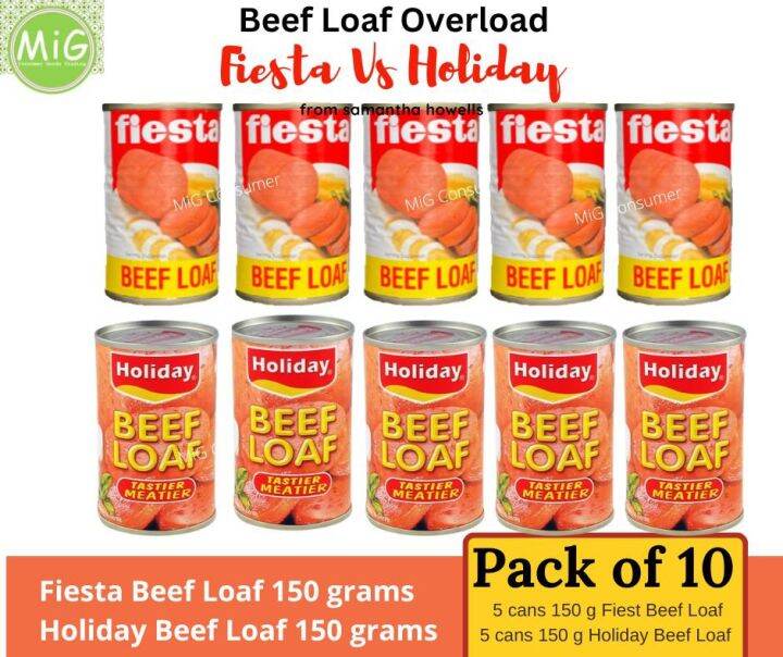 Beef Loaf Overload 5 cans 150g Fiesta Beefloaf and 5 cans 150g Holiday