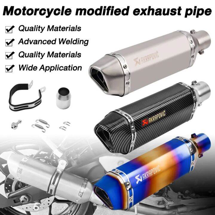 Akrapovic Universal 3851mm Inlet Motorcycle Exhaust Muffler Pipe