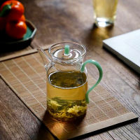 กาแก้วกาชงชาสีเขียวกาชงชาแบบโบราณกาต้มชาขนาดเล็กทนความร้อนสูงกาชงชาชาดำกาชงชาแบบ Song กาชงชาแบบเรียบง่าย