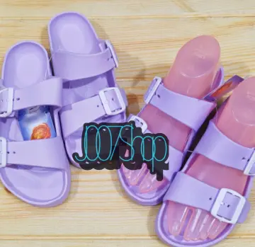 Purple hot sale rubber birkenstocks