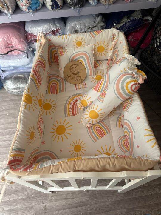 White adjustable crib set Lazada PH