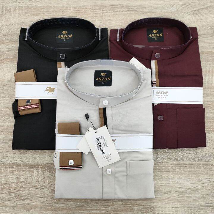 TERBARU DAN TERLARIS KOKO PRIA MODEREN ARZUN Lengan Panjang Lengan