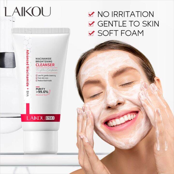 LAIKOU PRO Niacinamide Brightening Cleanser Deep Cleansing Rich Foam ...