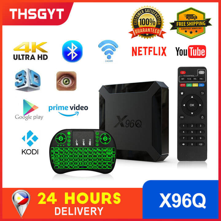 X96Q 4k tv box 2023 original sale set android smart tv box for not