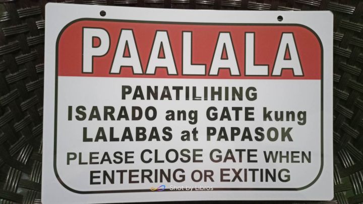 Paalala Please Close Gate Signage A4 Size Pvc Plastic Lazada Ph 7706