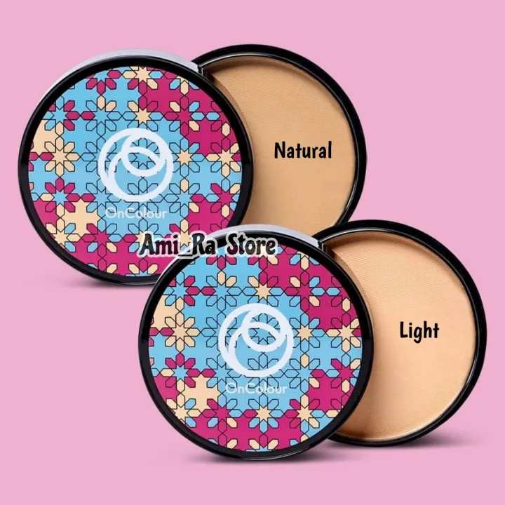 OnColour Bloom Face Powder Shade Light / Natural (Bedak Padat Ringan di