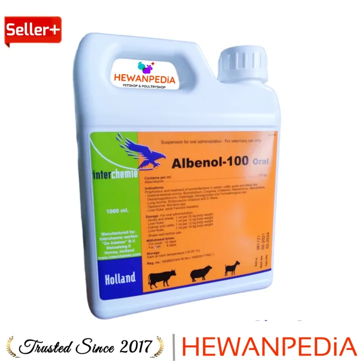 ALBENOL ORAL 1 Liter HEWANPEDIA Obat Cacing Minum Sapi Kambing Kerbau