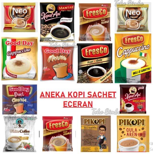 ECER satuan aneka kopi sachet murah meriah Lazada Indonesia