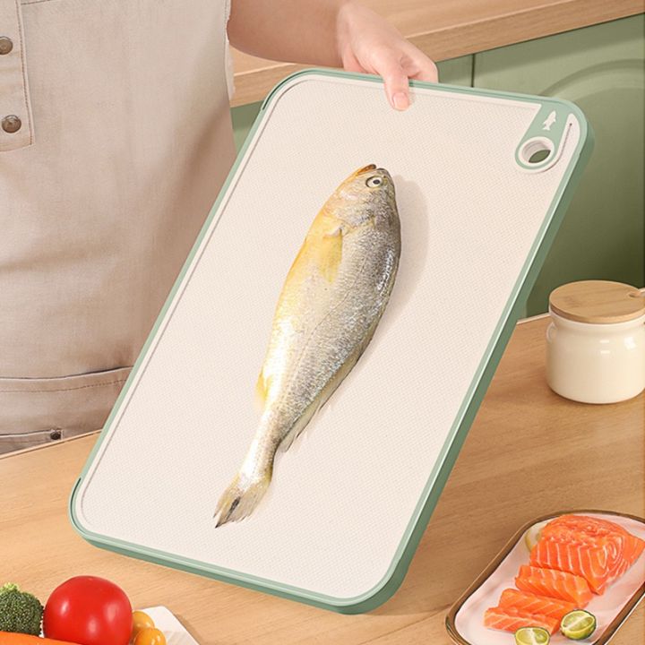 Shop for Kitchen Chopping Board Set of 3 with Dishwasher Safe, Anti-Skid  Eco-Friendly Wheat Straw Cutting Board Set in 3 Sizes, Safe for Vegetable  Fruits Meats Fish with Handle Hanging Hole at