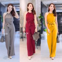 9244 Jumpsuit จั๊มสูทขายาว สายเดียวคล้องคอ