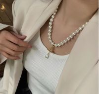 Shell necklace สร้อยคอเพชรและไข่มุกดาวเสาร์