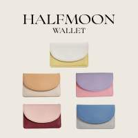 VITTcustomSTUDIO Halfmoon Card Wallet Personalized Genuine Leather - กระเป๋าใส่บัตร นามบัตร หนังวัวแท้ สแตมป์ชื่อได้