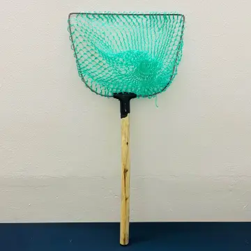 China Green Fish Net with Wood Handle - 14”