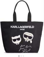 สินค้าพร้อมส่ง Karl Lagerfeld Paris Kristen Toteกระเป๋าผ้าแคนวาสสุดน่ารัก มีซิปจุของได้เยอะคะ