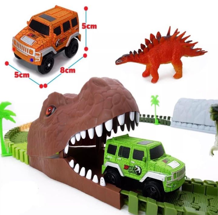 ชุดรถรางไดโนเสาร์-ชุดใหญ่-228-ชิ้น-dinosaur-tracks-big-set-228-pcs-รถราง