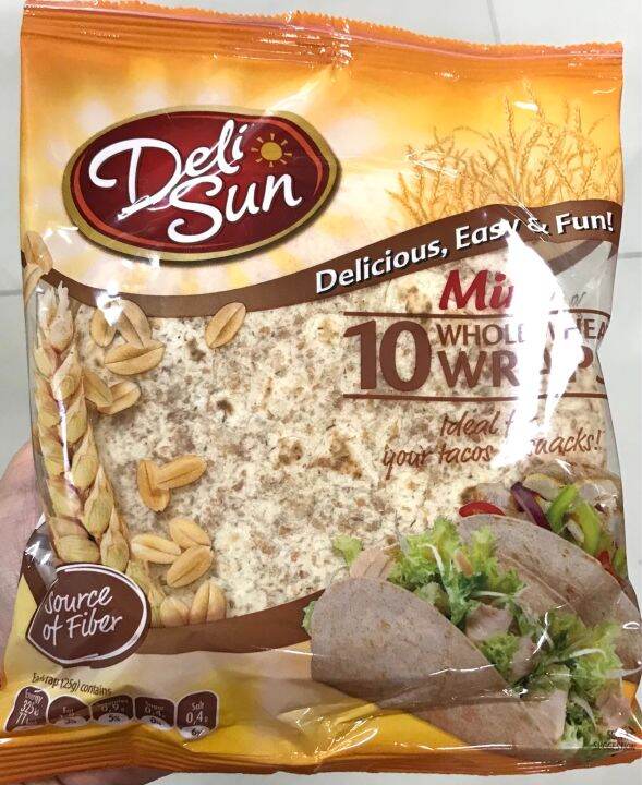 Deli Sun Mini Whole Wheat Wraps 250g Tortillas Enchiladas Soft Tacos