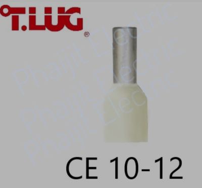 ข้อต่อย้ำปลายสาย แบบเดี่ยวหุ้ม สีงาช้าง CE10-12 TLUG ใช้กับสายไฟ 10sq.mm (100 ชิ้น/ห่อ)
