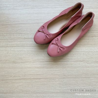 รองเท้าผู้หญิง รุ่นแฟลตบัลเล่ต์ สีชมพู นุ่มมากก Made in thailand
